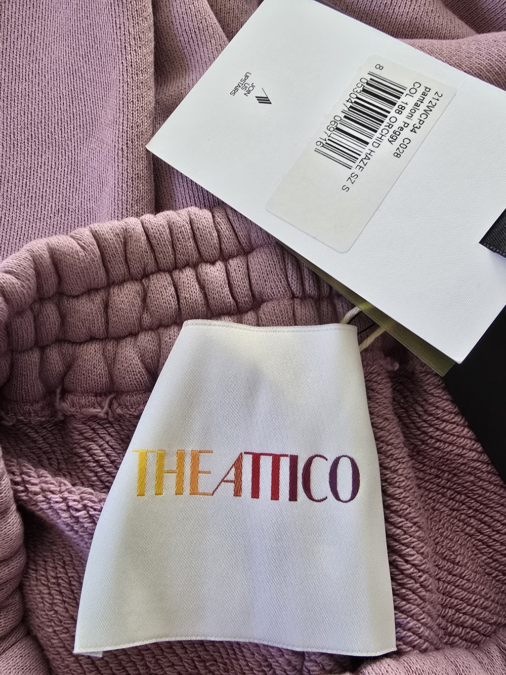 THE ATTICO Jogger Sweatpants Size S Tall Lavender - Picture 7 of 9